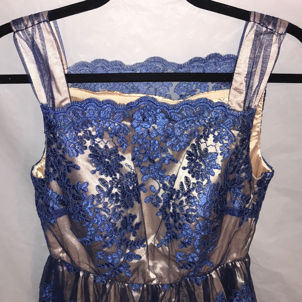 ModCloth Liza Luxe blue lace dress